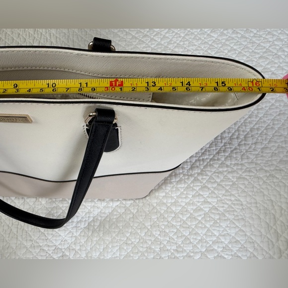 Kate Spade Ivory/Cream/Light Pink with Black Straps Handbag/Purse - Picture 8 of 11